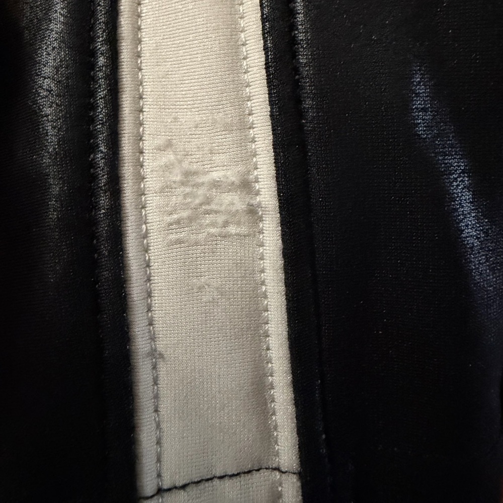 SPANX Faux Leather Tuxedo Stripe Leggings Black White Women’s XSmall - Picture 9 of 9